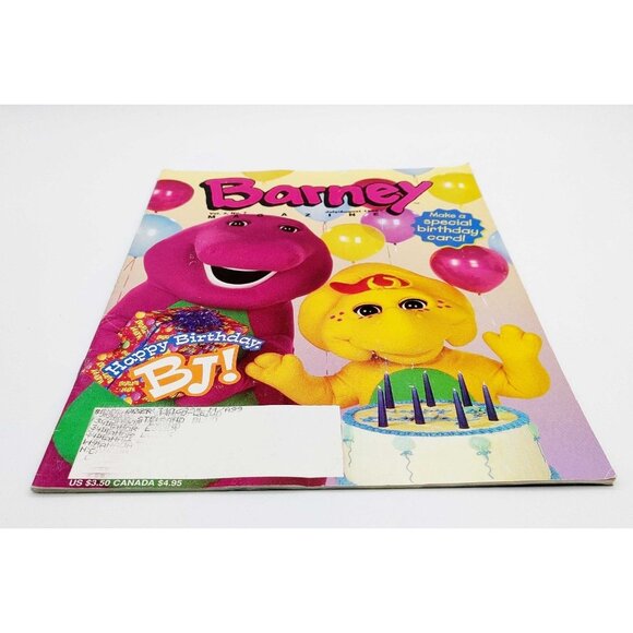 Barney Magazine July/Aug 1998 Happy Birthday BJ! RARE - Picture 2 of 11